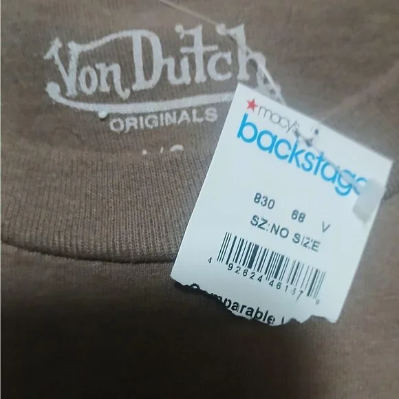 Von Dutch NWT Brown Logo Tee | Archive Y2K Streetwear |  L - Picture 12 of 12